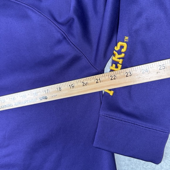 Champion LSU Tigers Hoodie Small Purple Gold Spellout Drawstrings - Picture 5 of 8